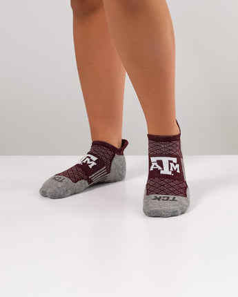 TCK socks Texas A&M Aggies Tour No Show Tab Socks - Made in USA