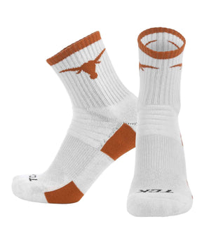 TCK Texas Longhorns Quarter Socks - Made in USA