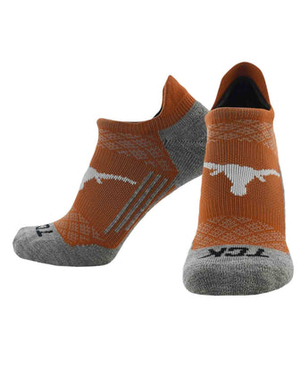 TCK socks Texas Longhorns / Large Texas Longhorns Tour No Show Tab Socks - Made in USA