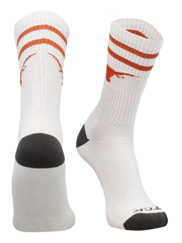 TCK socks Texas Longhorns / Large Vintage Texas Longhorns Socks NCAA Socks For Men and Womens Soft Cotton Sock