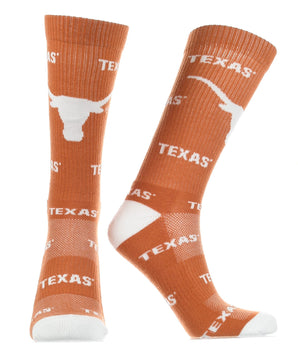 TCK socks Texas Longhorns Mayhem Crew Socks (Imported)