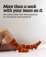 TCK socks Texas Longhorns Mayhem Crew Socks (Made in USA)