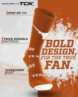 TCK socks Texas Longhorns Mayhem Crew Socks (Made in USA)