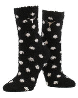TCK socks Texas Longhorns / Medium NCAA College Fuzzy Socks For Women & Men, Warm and Cozy Socks Womens Licensed Sock (Texas Longhorns)
