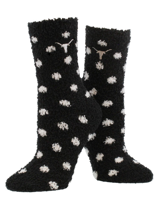 TCK socks Texas Longhorns / Medium NCAA College Fuzzy Socks For Women & Men, Warm and Cozy Socks Womens Licensed University Sock