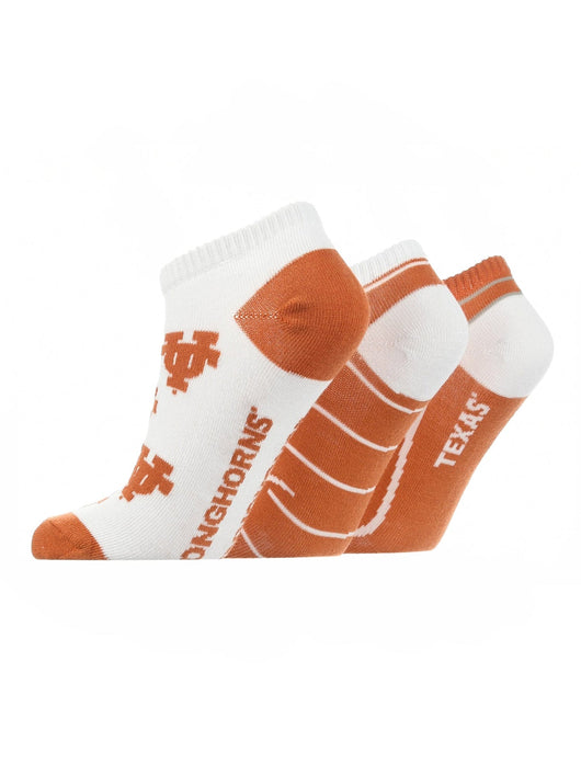 TCK socks Texas Longhorns No Show Socks Full Field 3 Pack