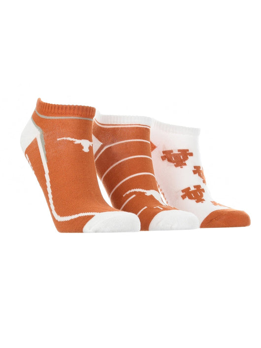 TCK socks Texas Longhorns No Show Socks Full Field 3 Pack