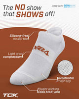 TCK socks Texas Longhorns / One Size TCK Texas Longhorns No Show Liner Socks (3-Pack)