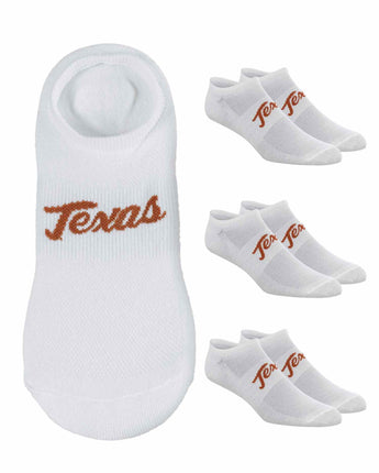 TCK socks Texas Longhorns / One Size TCK Texas Longhorns No Show Liner Socks (3-Pack)