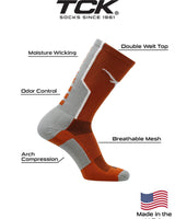TCK socks Texas Longhorns Perimeter Crew Socks