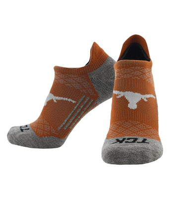 TCK socks Texas Longhorns Tour No Show Tab Socks - Made in USA