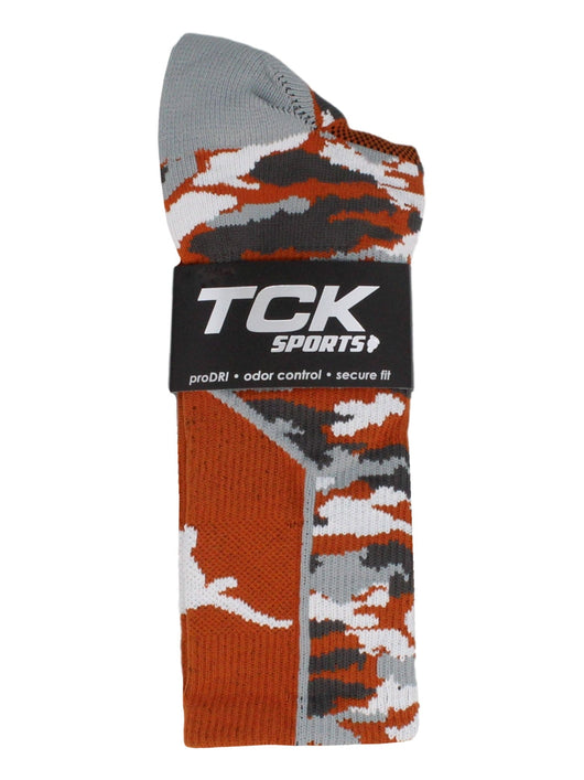 TCK socks Texas Longhorns Woodland Camo Crew Socks