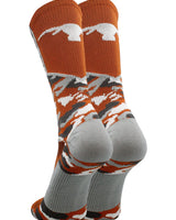 TCK socks Texas Longhorns Woodland Camo Crew Socks