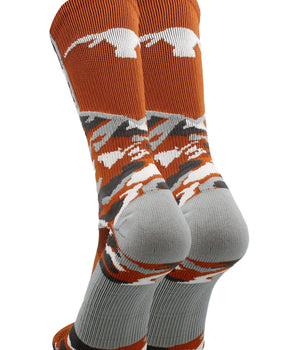 TCK socks Texas Longhorns Woodland Camo Crew Socks