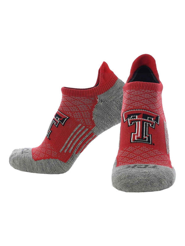 TCK socks Texas Tech Red Raiders / Large Texas Tech Red Raiders No Show Socks with Tab - Performance Socks That Say Hidden