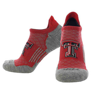 TCK socks Texas Tech Red Raiders / Large Texas Tech Red Raiders Tour No Show Tab Socks - Made in USA