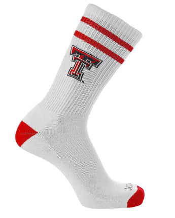 NCAA Vintage College Striped Socks - Texas Tech Red Raiders (Large)