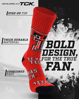 TCK socks Texas Tech Red Raiders Mayhem Crew Socks (Made in USA)