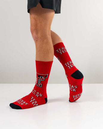 TCK socks Texas Tech Red Raiders Mayhem Crew Socks (Made in USA)
