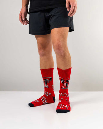 TCK socks Texas Tech Red Raiders Mayhem Crew Socks (Made in USA)
