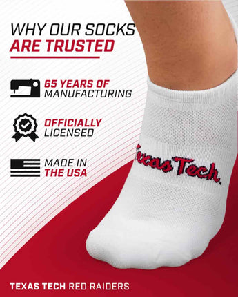 TCK socks Texas Tech Red Raiders / One Size TCK Texas Tech Red Raiders No Show Liner Socks (3-Pack)