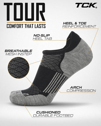 TCK socks Tour No Show Golf & Running Socks