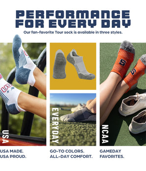 TCK socks Tour No Show Golf & Running Socks