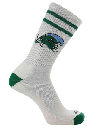 NCAA Vintage College Striped Socks - Tulane Green Wave (Large)