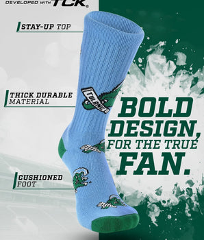 Tulane Green Wave Mayhem Crew Socks (Made in USA)