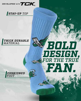 TCK socks Tulane Green Wave Mayhem Crew Socks (Made in USA)