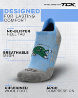 Tulane Green Wave No Show Tour Socks - Made in USA