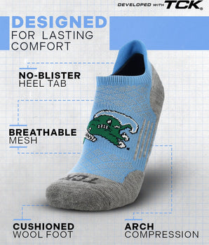 Tulane Green Wave No Show Tour Socks - Made in USA