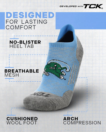Tulane Green Wave No Show Tour Socks - Made in USA