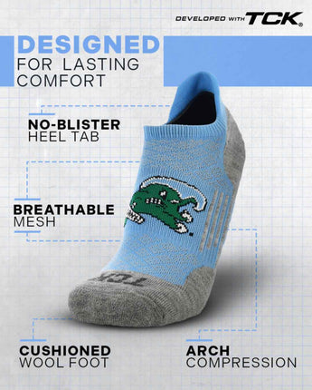 TCK socks Tulane Green Wave No Show Tour Socks - Made in USA