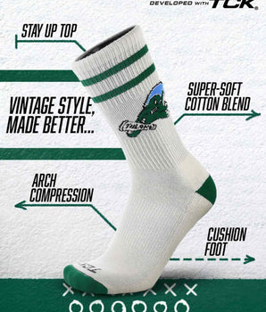 TCK socks Tulane Green Wave | Vintage | NCAA Mens and Womens Soft Cotton Sock