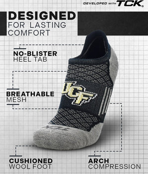 UCF Knights No Show Tour Socks - Made in USA