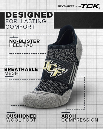 UCF Knights No Show Tour Socks - Made in USA