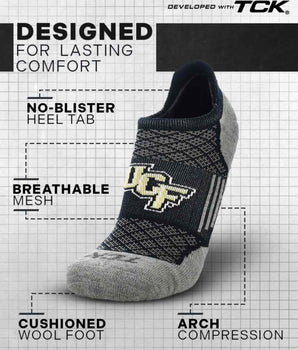 TCK socks UCF Knights No Show Tour Socks - Made in USA