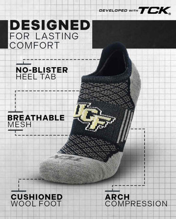 TCK socks UCF Knights No Show Tour Socks - Made in USA