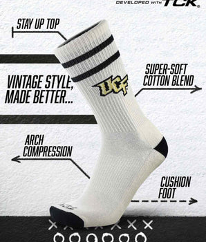 TCK socks UCF Knights | Vintage | NCAA Mens and Womens Soft Cotton Sock