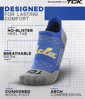 TCK socks UCLA Bruins Tour No Show Tab Socks - Made in USA