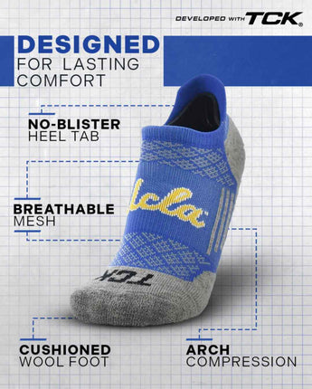 TCK socks UCLA Bruins Tour No Show Tab Socks - Made in USA