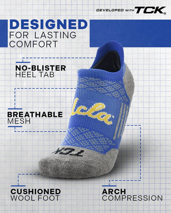 TCK socks UCLA Bruins Tour No Show Tab Socks - Made in USA