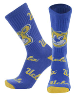 TCK socks UCLA Columbia Blue/Gold / Large UCLA Bruins Mayhem Crew Socks (Made in USA)