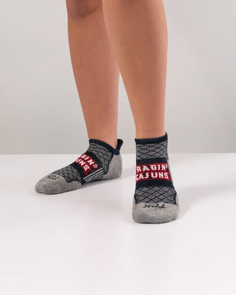 UL Lafayette Ragin Cajuns No Show Tour Socks - Made in USA