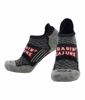 TCK socks UL Lafayette Ragin Cajuns / Large UL Lafayette Ragin Cajuns No Show Tour Socks - Made in USA