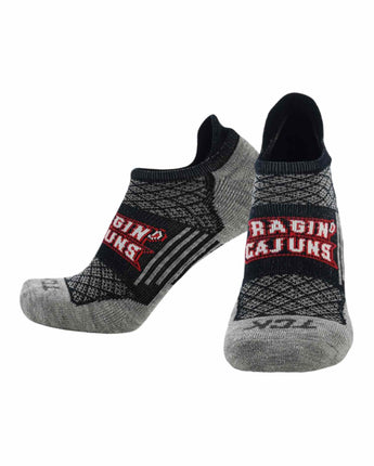 TCK socks UL Lafayette Ragin Cajuns / Large UL Lafayette Ragin Cajuns No Show Tour Socks - Made in USA
