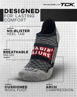 UL Lafayette Ragin Cajuns No Show Tour Socks - Made in USA