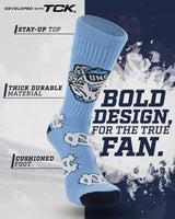 UNC Tar Heels Mayhem Crew Socks (Made in USA)