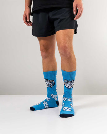 TCK socks UNC Tar Heels Mayhem Crew Socks (Made in USA)